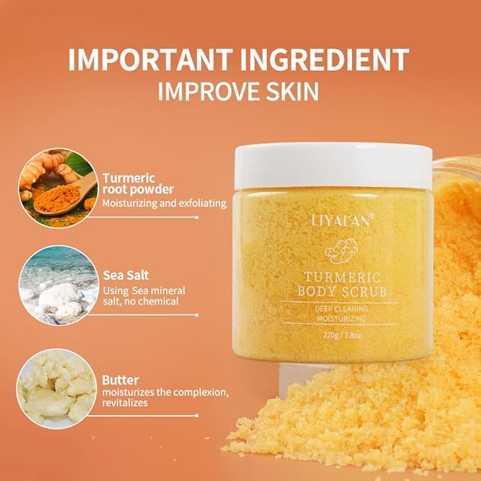 Liyalan Turmeric Body Scrub Moisturizing and