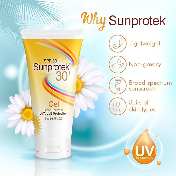 Sunprotek 30+ Gel with unique W/O/W encapsulation (nano) technology 1.76 Ounce.