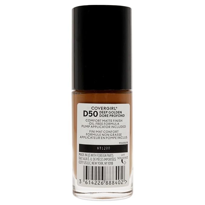 COVERGIRL Trublend Matte Made Liquid Foundation, D50 Deep 2 Count