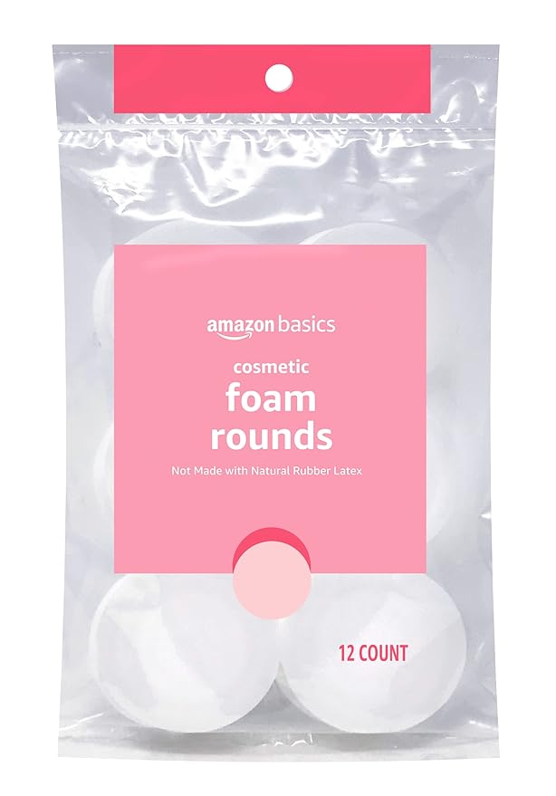 Amazon basics cosmetic foam rounds,