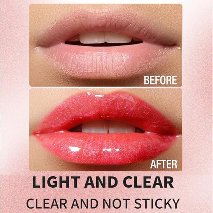 Gold Glitter Lip Gloss Lipstick, Pearl Shimmer Liquid Lip