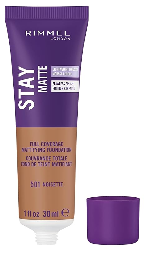 Rimmel London Stay Matte Liquid Mousse - 501 Control, Oil-Free, 1oz