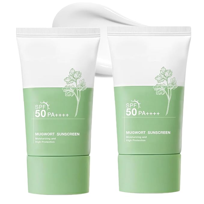 Heartleaf Sunscreen, Heartleaf Silky Moisture Sun Cream, Airy Moisture Daily Sunscreen, SPF 50+ PA++++ Skin Care, Matte & No White Cast, NO Residue (2pc)