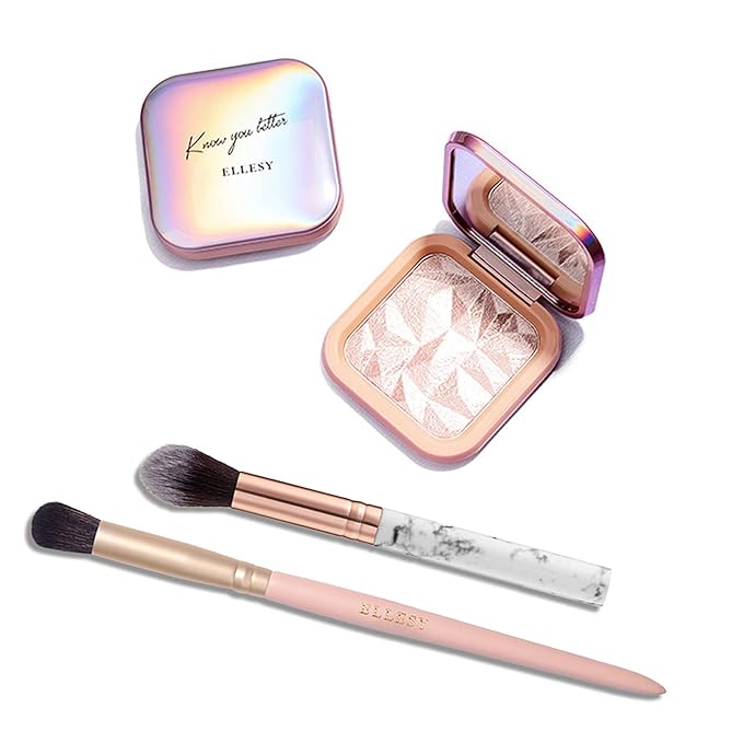 Face Highlighter Makeup Palette Kit, Shimmer Glitter Highlight Face