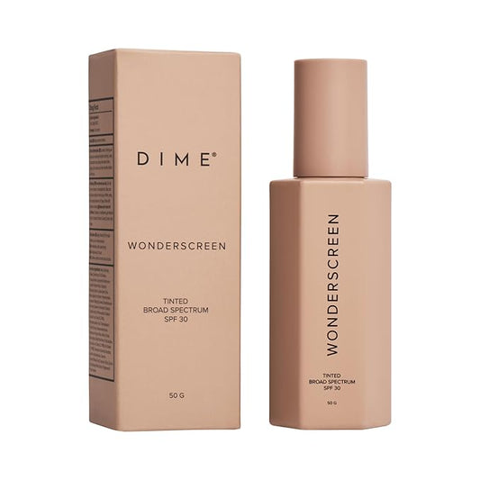 DIME Beauty Tinted Glow Wonderscreen SPF 30, Mineral Sunscreen for Face with 19% Zinc Oxide, Tinted Moisturizer with SPF, 50 g (Shade 02)