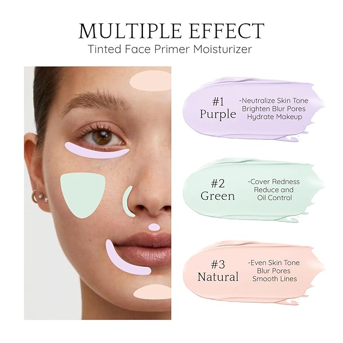 Purple Color Correcting Makeup Primer, Tinted Face Prime 30ML