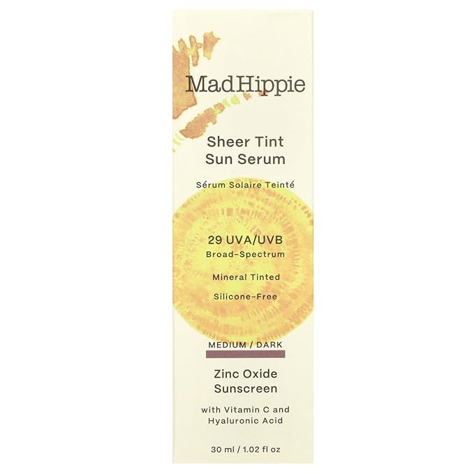 Mad Hippie Sheer Tint Sun Serum (Medium/Dark), Tinted Glass