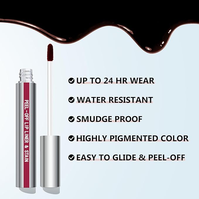 Cilrofelr Peel Off Lip Liner Stain, Long Wear Lip