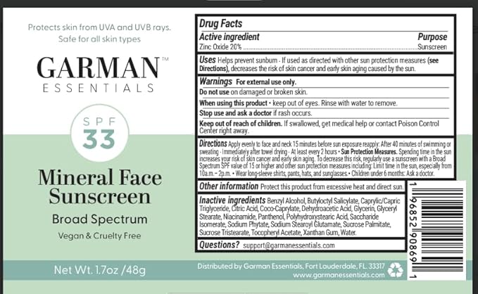 Mineral Sunscreen Lotion SPF 33 1.7 fl oz & Vitamin C Serum for Face, Hyaluronic Acid 1 Fl Oz & Ceramide and Peptide ageless Cream 2 Fl Oz, 3-iN-1 Bundle