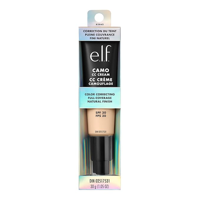 e.l.f. Camo CC Cream, SPF 30 Color-Correcting Medium-To-Full 100 W