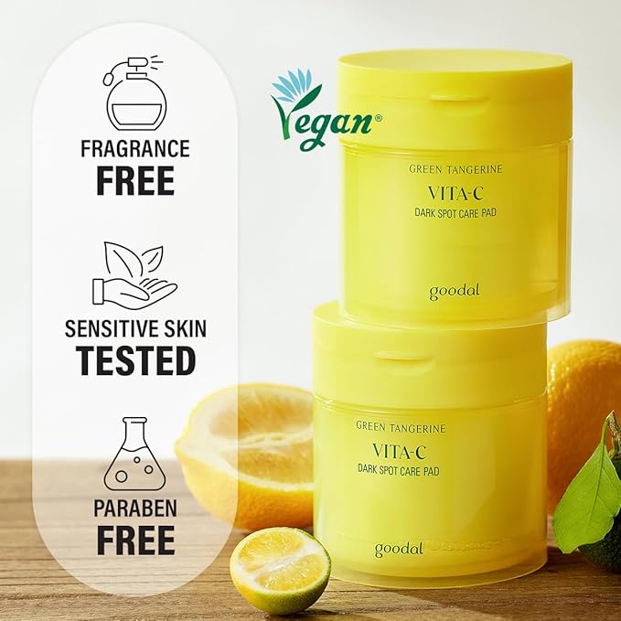 GOODAL [Bundle] Green Tangerine Vita C Skin Care Duo : Toner Pads, Eye Patch