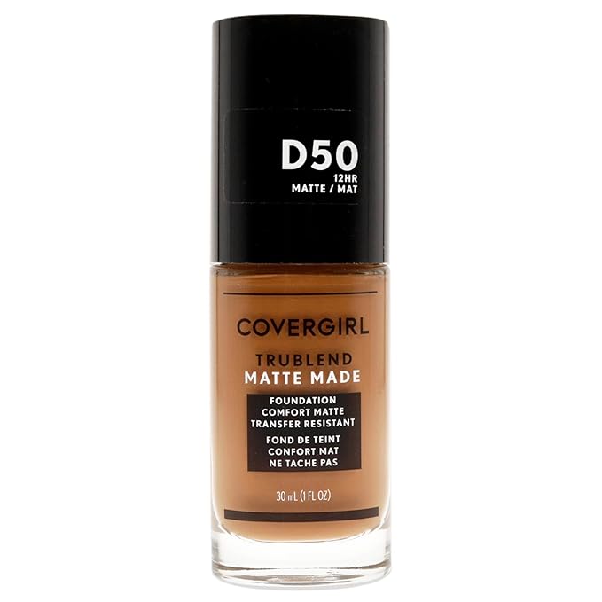 COVERGIRL Trublend Matte Made Liquid Foundation, D50 Deep 2 Count