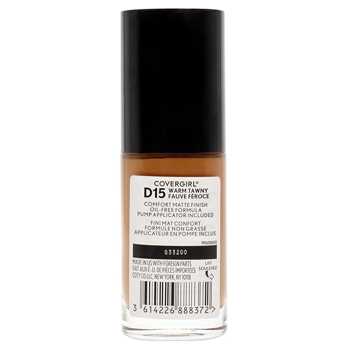 COVERGIRL Trublend Matte Made Liquid Foundation, D15 Warm 2 Count