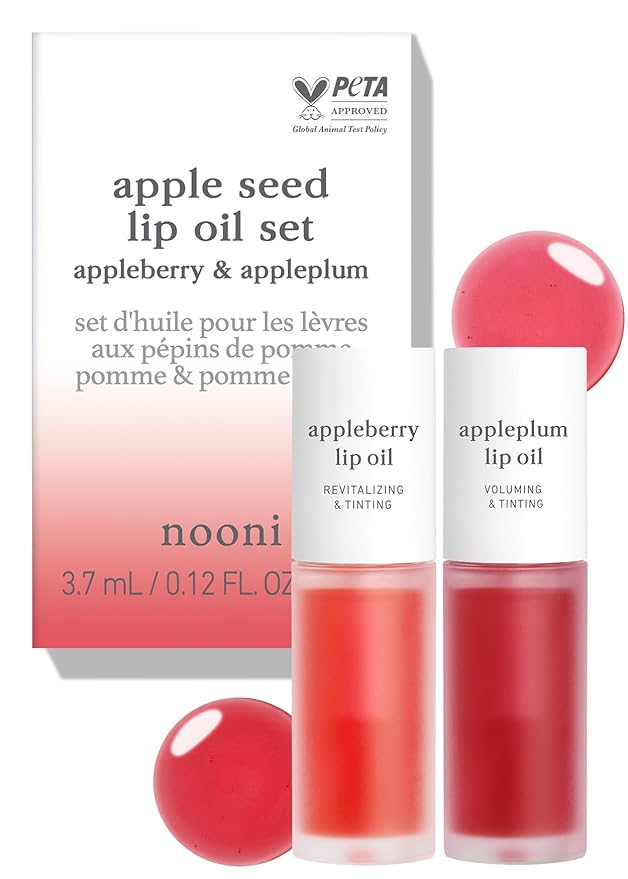 NOONI Appleseed Lip Oil Set - Appleberry & Lip