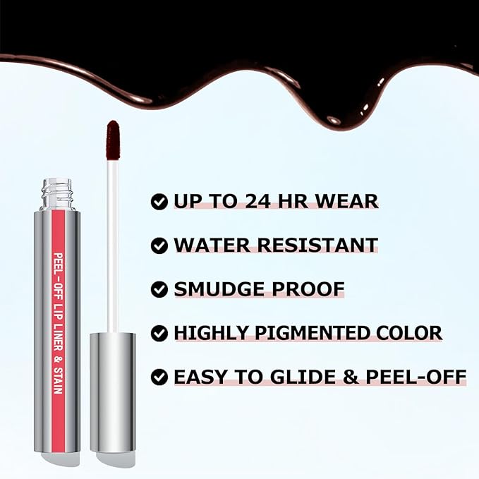 Cilrofelr Peel Off Lip Liner Stain, Long Wear Lip