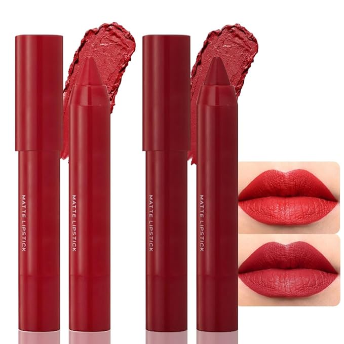 BINGBRUSH Crayon Matte Longwear Lipstick Pack Set,Moisture Sm