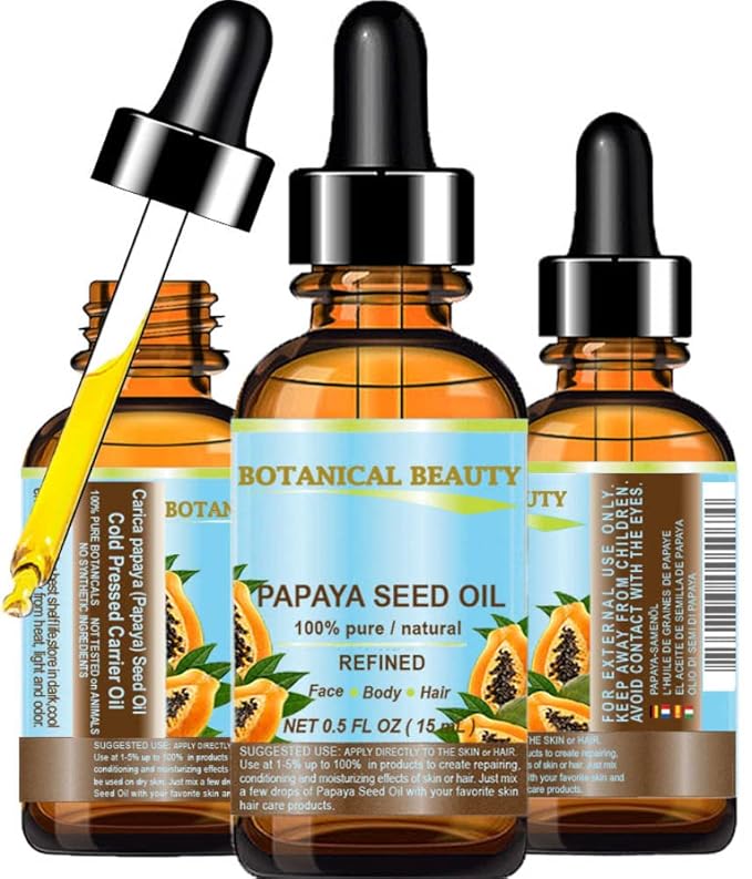 PAPAYA SEED OIL. 100% Pure / Natural / Lip Care. 0.5 Fl.oz