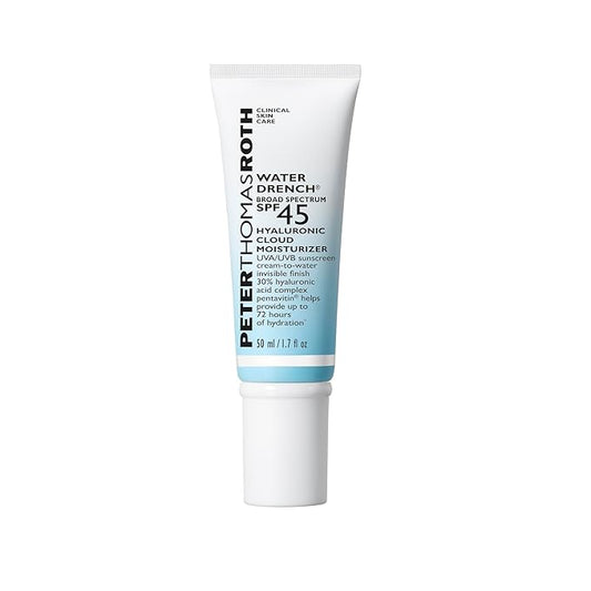 Peter Thomas Roth | Water Drench Broad Spectrum SPF 45 Hyaluronic Cloud Moisturizer | SPF Moisturizer For Face, Lightweight Sunscreen For Face (Pack of 1)