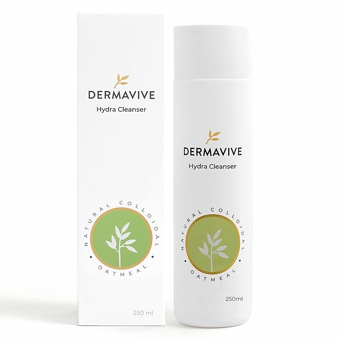 Gentle Facial Cleanser for Women & Men (8.45 oz) | Dermavive Deep Cleansing Hydra Cleanser Face Wash for Dry Skin, All Skin Types | Refreshing Non-Irritating Hydrating Facial Wash Daily Face Cleanser