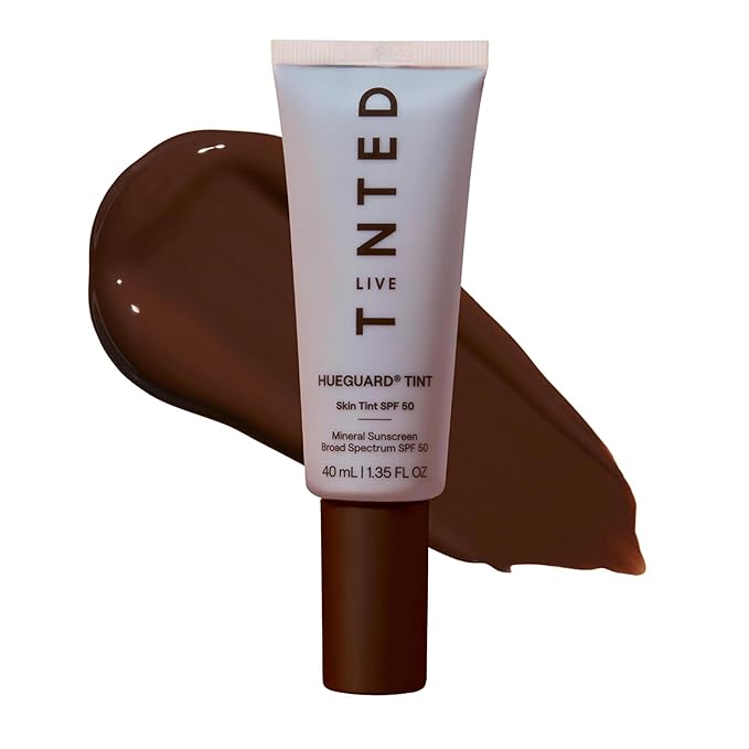 Live Tinted Hueguard Skin Tint SPF 50 - Tinted Mineral Sunscreen with Light-Medium Buildable Coverage With a Hydrating and Radiant Finish - Water and Sweat Resistant, 1.35 fl oz - Shade 01