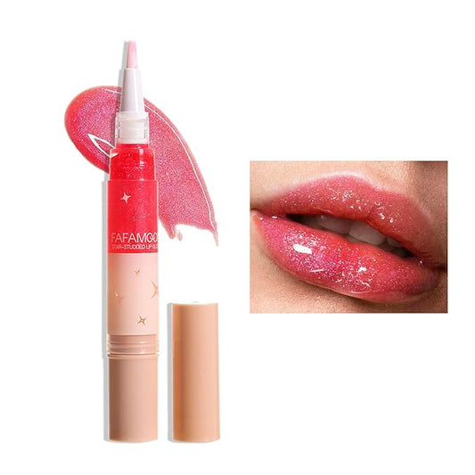 Glitter Lip Gloss Long Lasting Peal Shimmer Liquid Lip