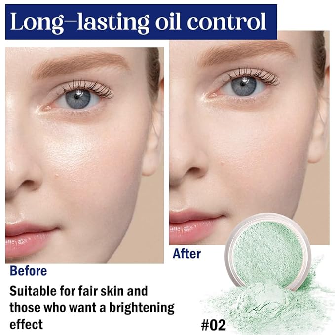 Oil Control Setting powder, Sebum Drying Powder, Waterproof, (02, 1)