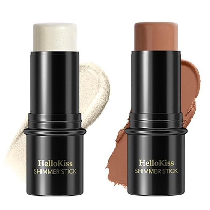 MIELIKKI 2Pcs Cream Contour Stick Makeup, Highlighter Stick