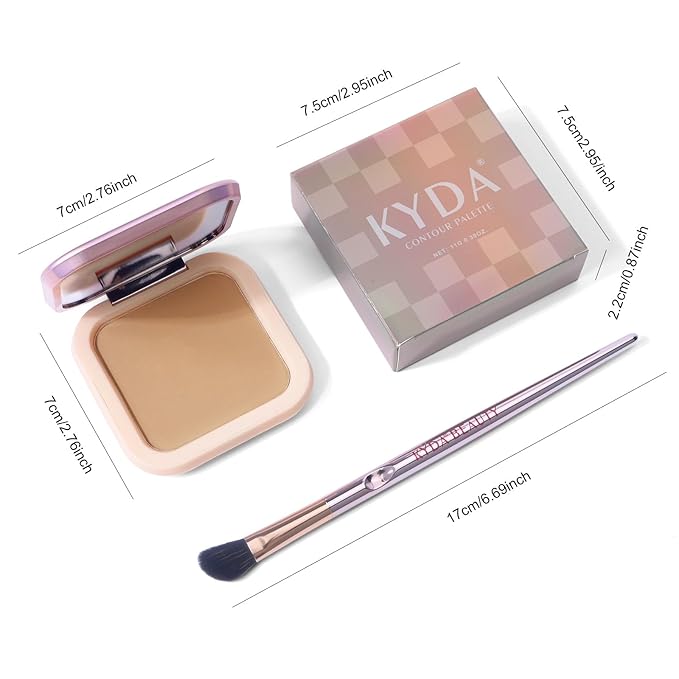 KYDA Face Sculpting Contour Palette, Natural Shimmer Smooth