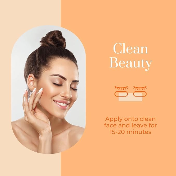 Vitamin C & Collagen Under Eye Patches - Dermatologist Tested, Reduces Dark Circles, Anti-Aging - Clean Beauty, Natural Ingredients, Cruelty-Free Korean Skincare, All Skin Types - 5 Pairs