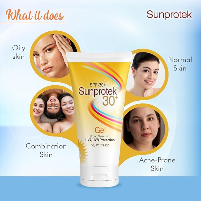 Sunprotek 30+ Gel with unique W/O/W encapsulation (nano) technology 1.76 Ounce.