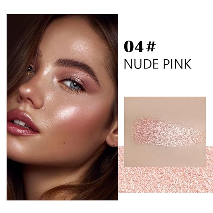 evpct Nude Pink Face Highlighter Makeup Shimmer Glitter