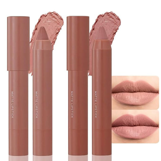 BINGBRUSH Crayon Matte Longwear Lipstick Pack Set,Moisture Sm