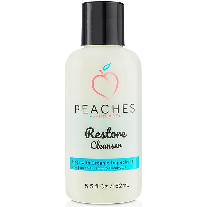 Post-Workout Vegan Face Wash with Gotu Kola, Lemongrass, and Eucalyptus – Refreshes and Cleanses Delicate Skin – Restore Cleanser (5.5 oz)