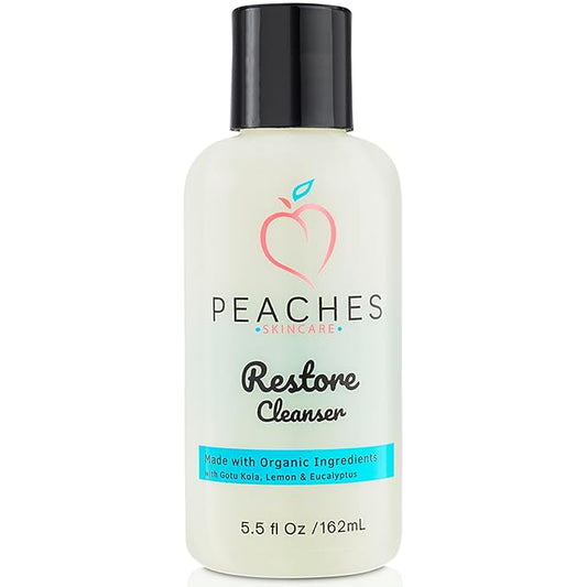 Post-Workout Vegan Face Wash with Gotu Kola, Lemongrass, and Eucalyptus – Refreshes and Cleanses Delicate Skin – Restore Cleanser (5.5 oz)