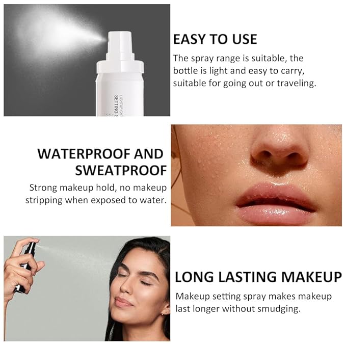 Kaely Setting Spray for Face,Dewy Finish,Waterproof Setting Spray & Cruelty-Free