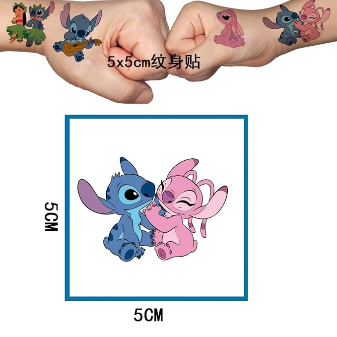 40pcs stitch temporary tattoos stickers