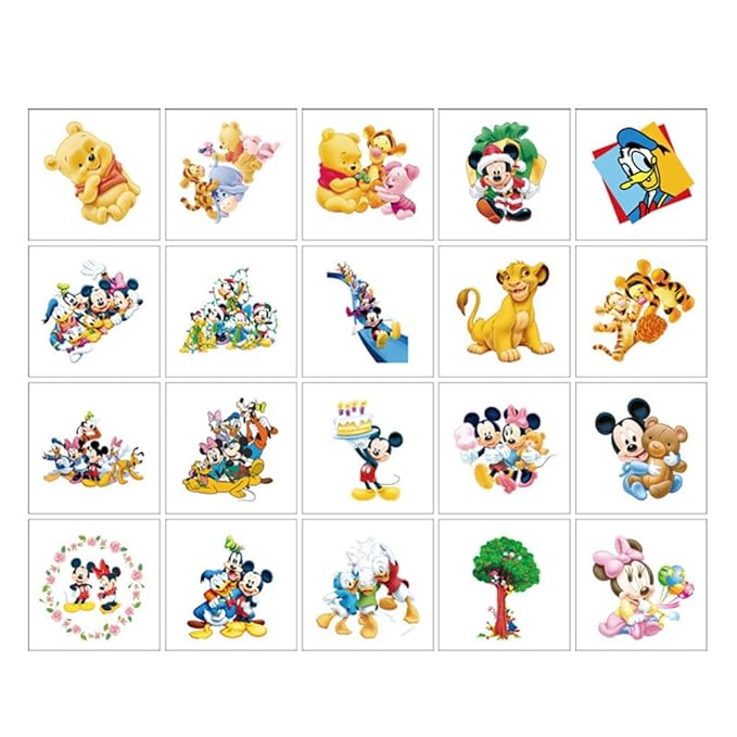 20 sheets disney temporary tattoos