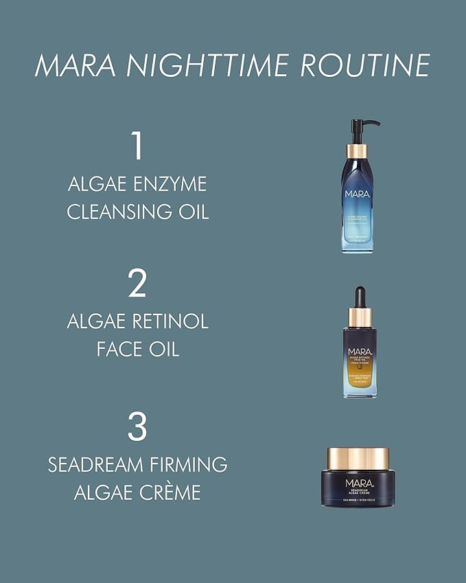 MARA - Natural Chia + Moringa Algae Enzyme Cleansing Oil | Plant-Based, Gluten-Free Skin Care | For All Skin Types, Hypoallergenic, Hydrating, Exfoliating, Make-Up Remover (4 oz | 120 ml)