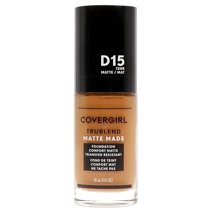 COVERGIRL Trublend Matte Made Liquid Foundation, D15 Warm 2 Count