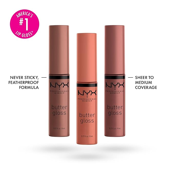 NYX PROFESSIONAL MAKEUP Butter Gloss Brown Sugar, Non-Sticky