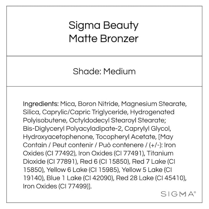 Sigma Beauty Matte Bronzer – Longwear Light Bronzer Powder Bronzer)