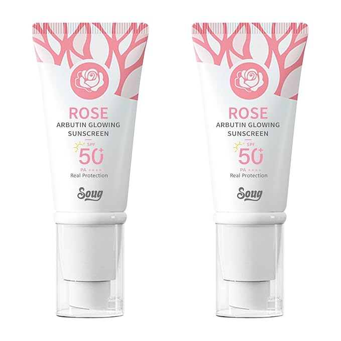 Tinted Sunscreen For Face SPF 50+(white), Against UVA and UVB Rays,No White Cast, With a non-sticky, Hydrating lightweight travel size Sunscreen,2PCS