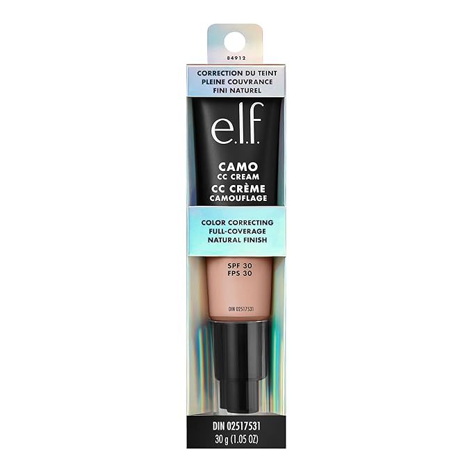 e.l.f. Camo CC Cream, Color Correcting Medium-To-Full Coverage C, (30g) 1.05 Oz