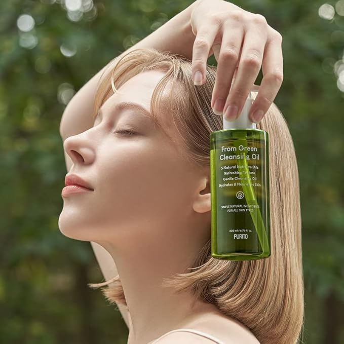 PURITO From Green Cleansing Oil 6.76 fl.oz / 200ml Gentle Facial Cleanser, Cruelty-free & Vegan, Nature-derived Oils (Renewal)