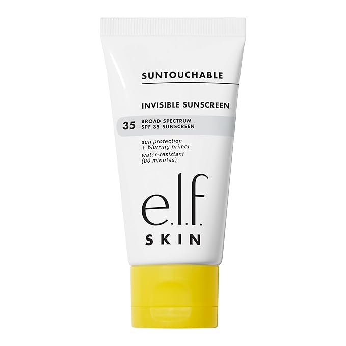 e.l.f. SKIN Suntouchable Invisible SPF 35, Lightweight, Gel-based Sunscreen For A Smooth Complexion, Doubles As A Makeup Primer, Vegan & Cruelty-Free, Packaging May Vary