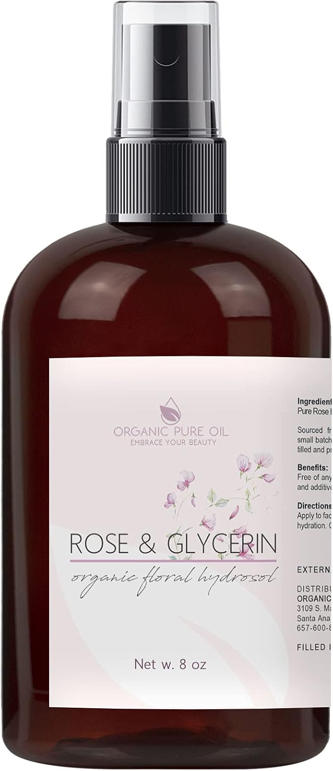 Rosewater Glycerin Mist Toner Bulk Spray Moisturizing