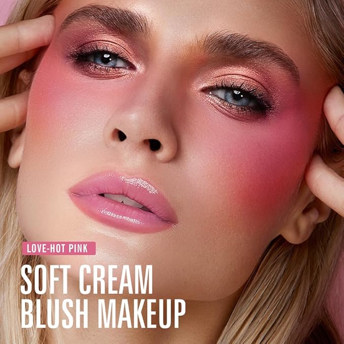 KIMUSE Soft Cream Blush Makeup, Liquid Blush for Dewy Finish