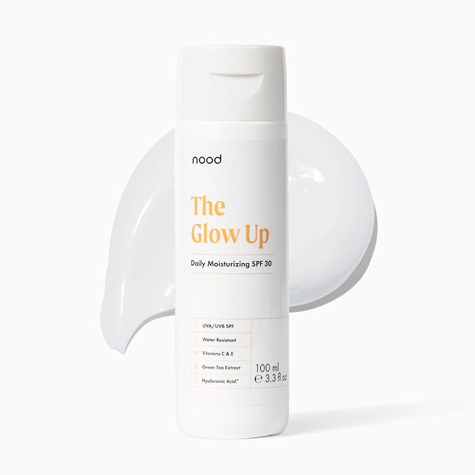 Nood The Glow Up, Lightweight Broad Spectrum SPF 30 with Vitamin C, Green Tea Extract and Zinc Oxide for UVA/UVB Protection, 1 Bottle (3.3 fl oz)