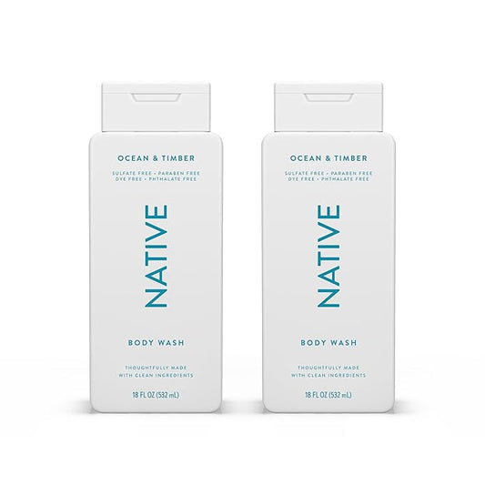 Native Body Wash Contains Naturally Derived 18 oz