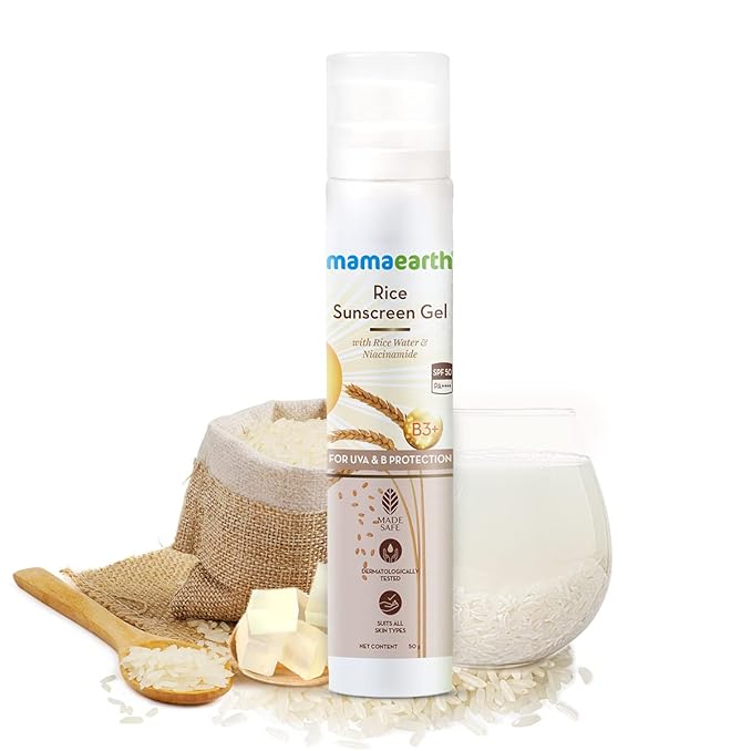 Mamaearth Rice Sunscreen Gel with